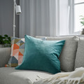 SANELA Cushion cover, dark grey-turquoise, 50x50 cm