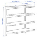 BROR Wall shelf combination, black, 88x45x90 cm