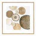 Picture Set Plates & Dried Plants 30 x 30 cm 4-pack