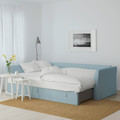 HOLMSUND Corner sofa-bed, Orrsta light blue, 230x90 cm