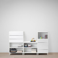 PLATSA Storage combination, white, Fonnes white, 220x42x133 cm