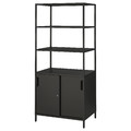 TROTTEN Cabinet with sliding doors, anthracite, 80x180 cm