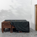 TOSTERÖ Cover for furniture set, black, 215x135 cm