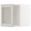 METOD Wall cabinet with glass door, white/Lerhyttan light grey, 40x40 cm