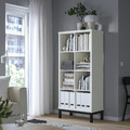 KALLAX Shelving unit with underframe, white/black, 77x164 cm