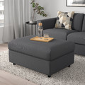 VIMLE Footstool with storage, Hallarp grey