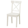 INGATORP / INGOLF Table and 4 chairs, white, white, 155 cm