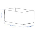 KOMPLEMENT Box, light gray, 15x27x12 cm, 2 pack
