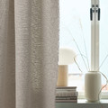 VÄXELBRUK Room darkening curtains, 1 pair, grey, 140x300 cm