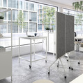 ELLOVEN Whiteboard/noticeboard with castors, white, 70x180 cm