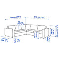 VIMLE Corner sofa, 4-seat, Gunnared beige