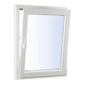 Tilt and Turn Window PVC Triple-Pane 865 x 1435 mm, right, white