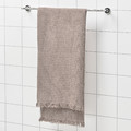 VALLASÅN Bath towel, light grey/brown, 70x140 cm
