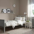 SMYGA Bed frame, light grey, 90x200 cm