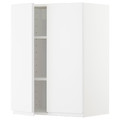 METOD Wall cabinet with shelves/2 doors, white/Voxtorp matt white, 60x80 cm