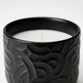 SÖTRÖNN Scented candle in ceramic jar, matcha tea & ginger/black, 25 hr