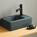 GoodHome Countertop Wash-Basin Peyto 37 x 23.5 cm, grey