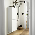 BESTÅ Wall cabinet with 2 doors, white/Laxviken white, 60x22x128 cm