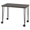 LINNMON / KRILLE Desk, black-brown/black, 100x60 cm