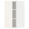 METOD Wall cabinet with shelves, white/Vallstena white, 30x60 cm