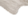 GoodHome Faux Sheepskin Rug 60 x 90 cm, beige