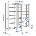 HEMNES Bookcase, white stain, 229x197 cm