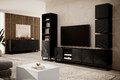 TV Cabinet Asha 167 cm, metal legs, matt black