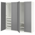 PAX / GULLABERG Wardrobe combination, white/grey, 200x60x201 cm