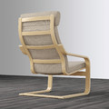 POÄNG Armchair, birch veneer, Hillared beige