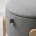 FÖRLUNDA Pouffe, with storage/Tonerud grey