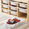 TROFAST Storage combination with boxes, light white stained pine/white, 93x44x52 cm
