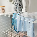 BOAXEL Laundry combination, white/metal, 165x40x201 cm