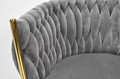 Glamour Braided Chair ROSA, grey