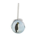 Christmas Bauble Decoupage Penguin 75 mm