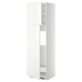 METOD High cabinet for fridge w 2 doors, white/Ringhult white, 60x60x200 cm