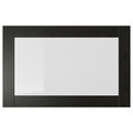 SINDVIK Glass door, black-brown, clear glass, 60x38 cm