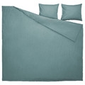 NATTJASMIN Duvet cover and 2 pillowcases, blue-green, 200x200/50x60 cm