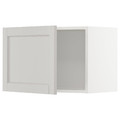 METOD Wall cabinet, white/Lerhyttan light grey, 60x40 cm