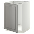 METOD Base cabinet for sink, white/Bodbyn grey, 60x60 cm