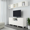 BESTÅ / EKET TV storage combination, white, 210x40x220 cm