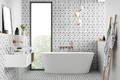 Glazed Gres Tile Rhombus 26.5 x 51 cm, snow, 0.95 m2