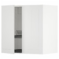 METOD Wall cabinet w dish drainer/2 doors, white/Stensund white, 60x60 cm