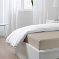 NATTJASMIN Fitted sheet, light beige, 90x200 cm