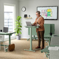 MITTZON Laptop table with castors, green, 66x50 cm