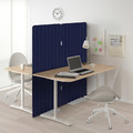 EILIF Screen, freestanding, blue/white, 80x150 cm