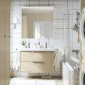 HAVBÄCK / ORRSJÖN Wash-stnd w drawers/wash-basin/taps, beige, 102x49x69 cm