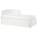 FLEKKE Day-bed frame with 2 drawers, white, 80x200 cm