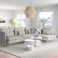 SÖDERHAMN Corner sofa, 4-seat, with open end, Viarp beige/brown