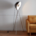 GoodHome Floor Lamp Selinda E27, chrome/black