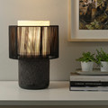 SYMFONISK Speaker lamp w Wi-Fi, textile shade, black